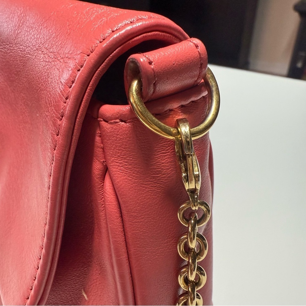 Fendi Pink Leather Fendista Crossbody Pochette - Picture 5 of 10